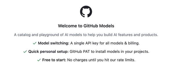 GitHub Models--An AI-infused Developer Experience