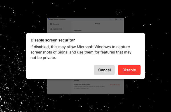 Signal's New Feature Blocks Windows AI Screenshot Feature