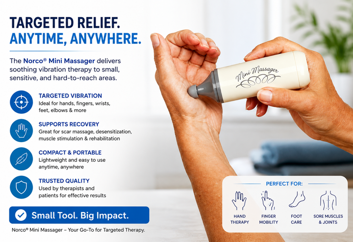 Norco® Mini Massager for Hand Therapy and Targeted Vibration Therapy