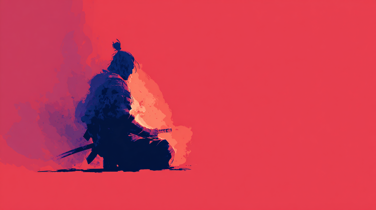 A warrior sat contemplating.