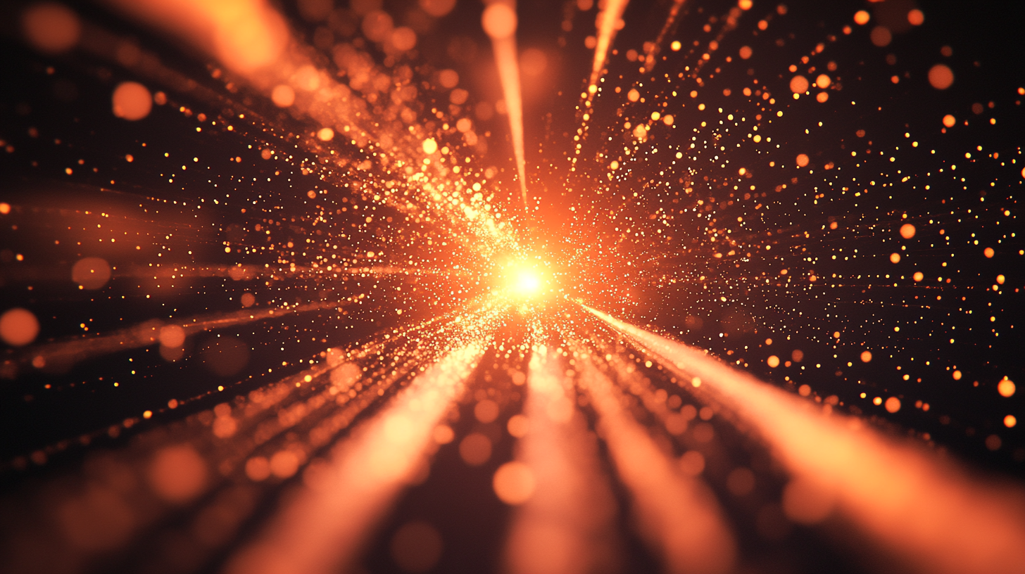 Golden beams of light.