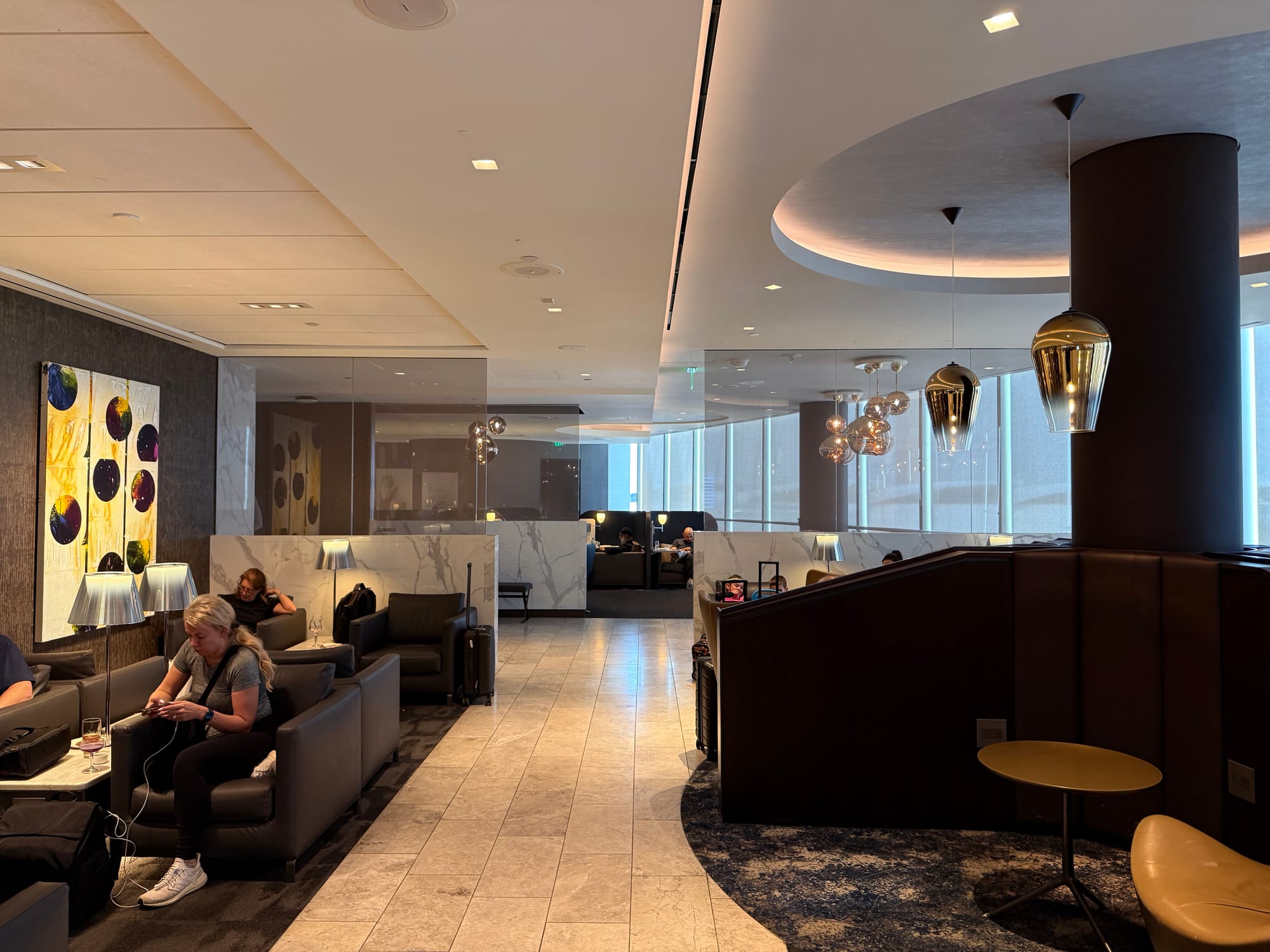 Seating in the Houston Polaris Lounge