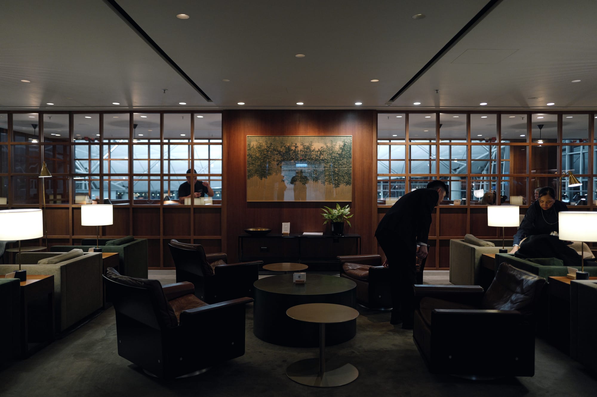 The Deck lounge at Hong Kong International after midnight