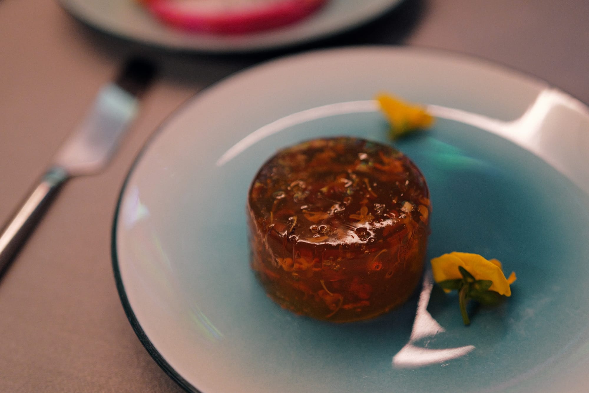 Appetiser in aspic, Cathay Pacific business class