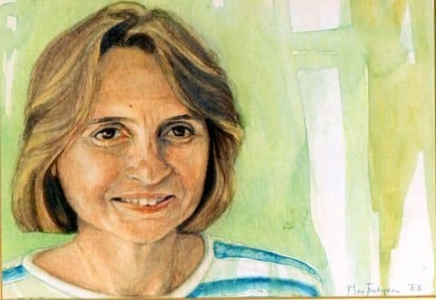 Watercolour of Christine Valentini from Wexford Days 1988