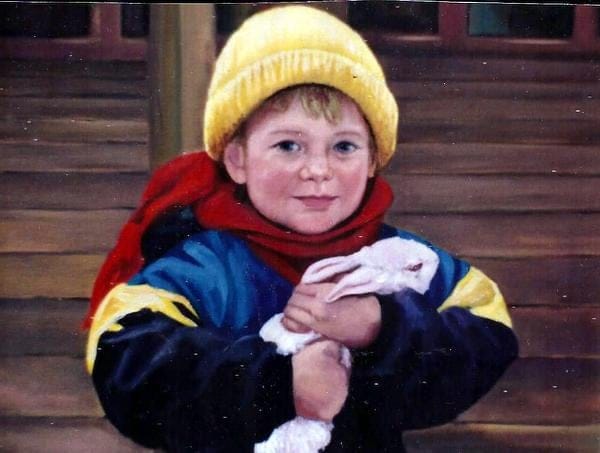 Boy with bunny