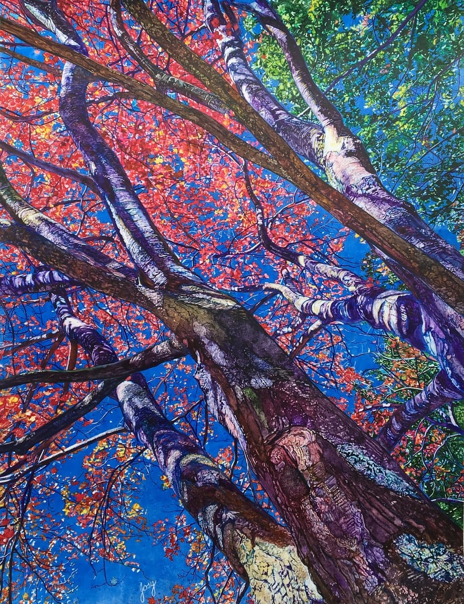 Josy Britton — “Morning Maple”, Watercolour on Yupo