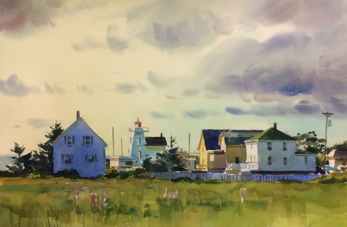 Christopher Gorey — “Storm Clouds, North Rustico, PEI”, Watercolour