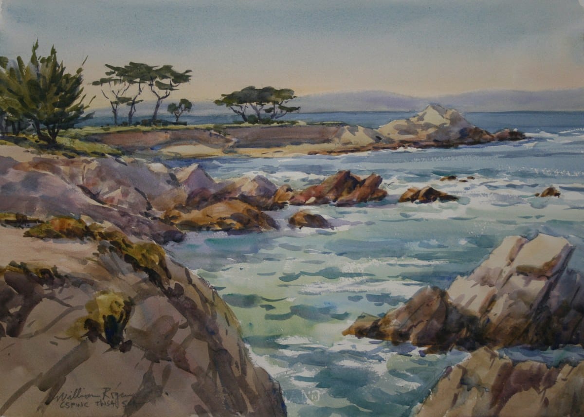 William Rogers — “Monterey Shore”, Watercolour