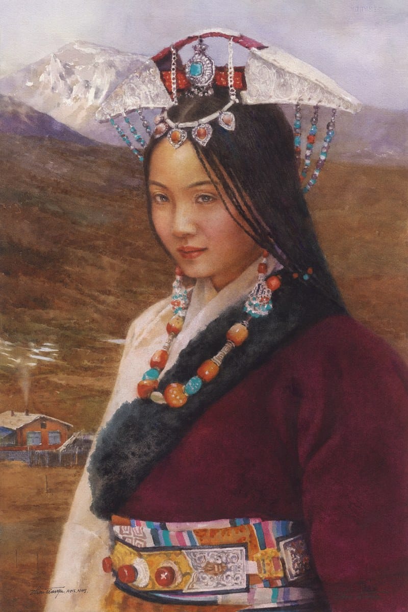 Tianya Zhou — “Drolma”, Watercolour