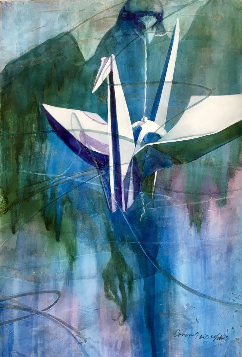 Kathleen Conover — “Keeping Peace”, Watercolor and Acrylic