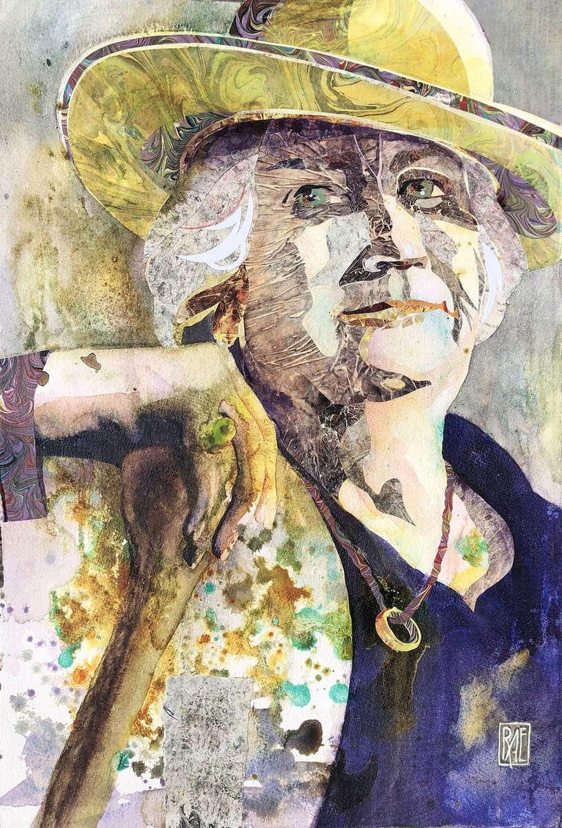 Rene Eisenbart — “She's Golden”, Watermedia Collage