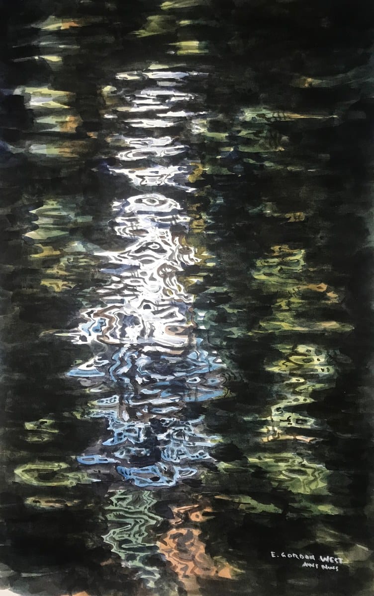 E Gordon West — “Dancing Waters”, Watercolor