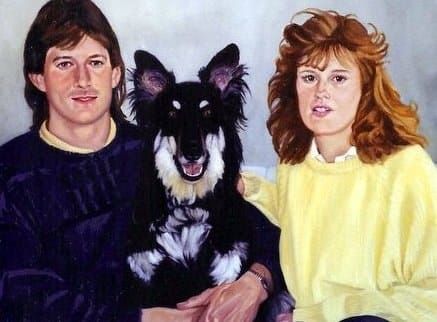 Lipton's Family portrait with dog