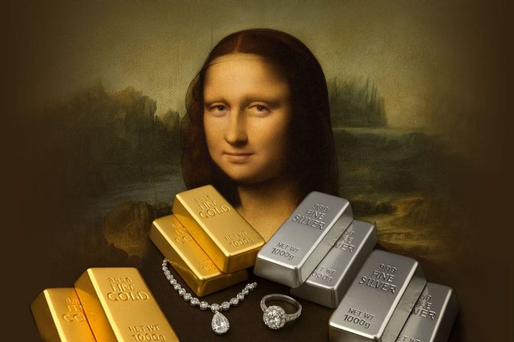 Mona Lisa vs. Gold and Diamonds