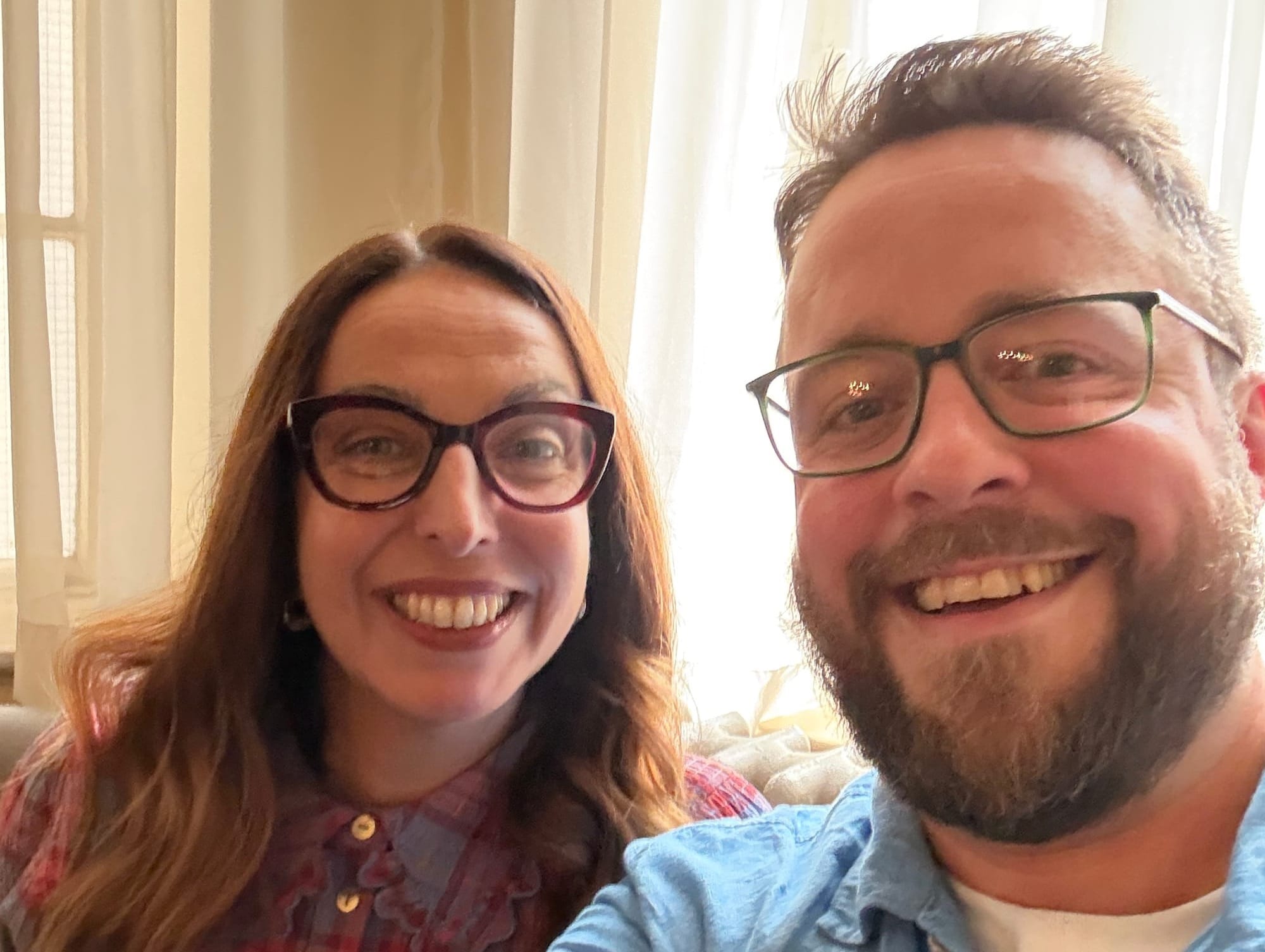 Susie Green and myself at the Golden Lion Hotel