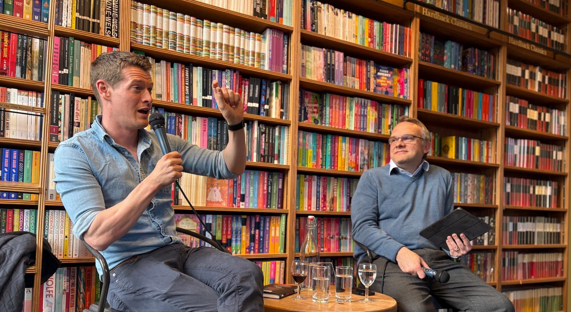 Nick Binge and Gareth Brown at Toppings Edinburgh