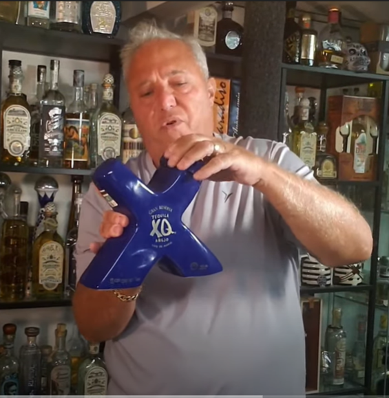 Lou Agave of Long Island Lou Tequila-'You Can't Take It With You'-XQ Anejo- Nice & A Cool bottle too