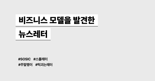 비즈니스 모델을 발견한 뉴스레터 모음