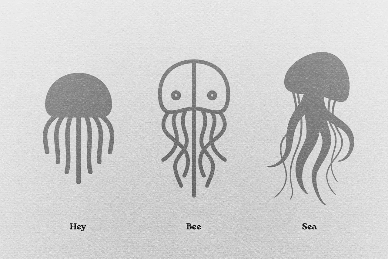 Three jellyfish mark options
