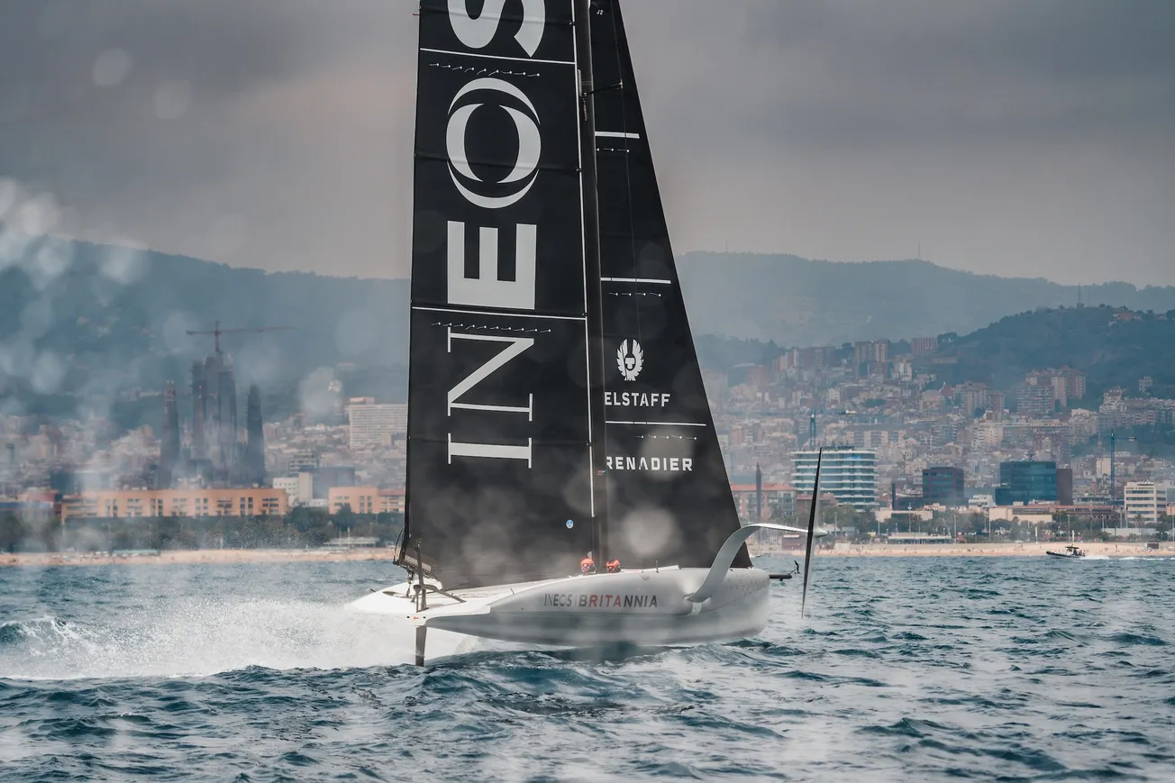 INEOS Britannia take flight in Barcelona