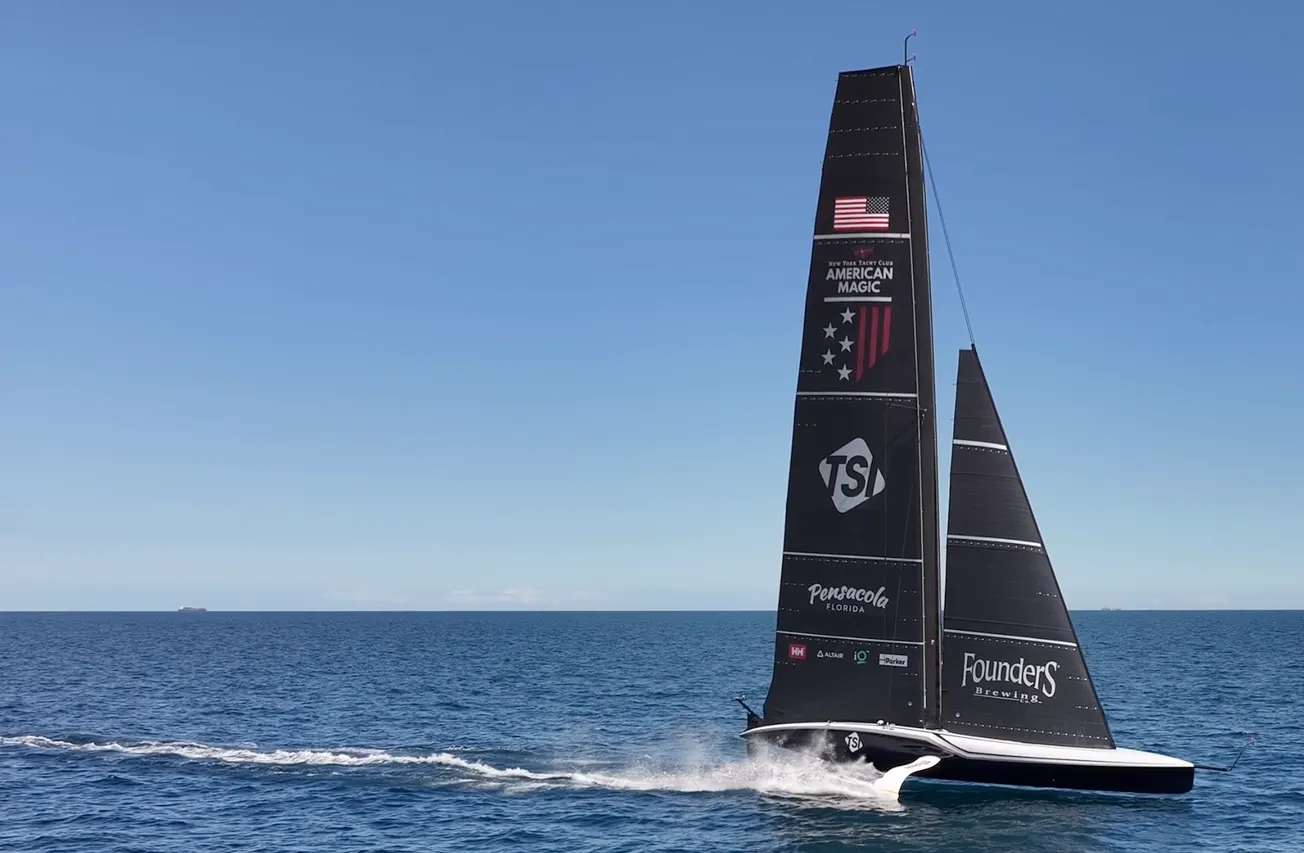 NYYC American Magic launch and sail new Patriot AC75 in Barcelona