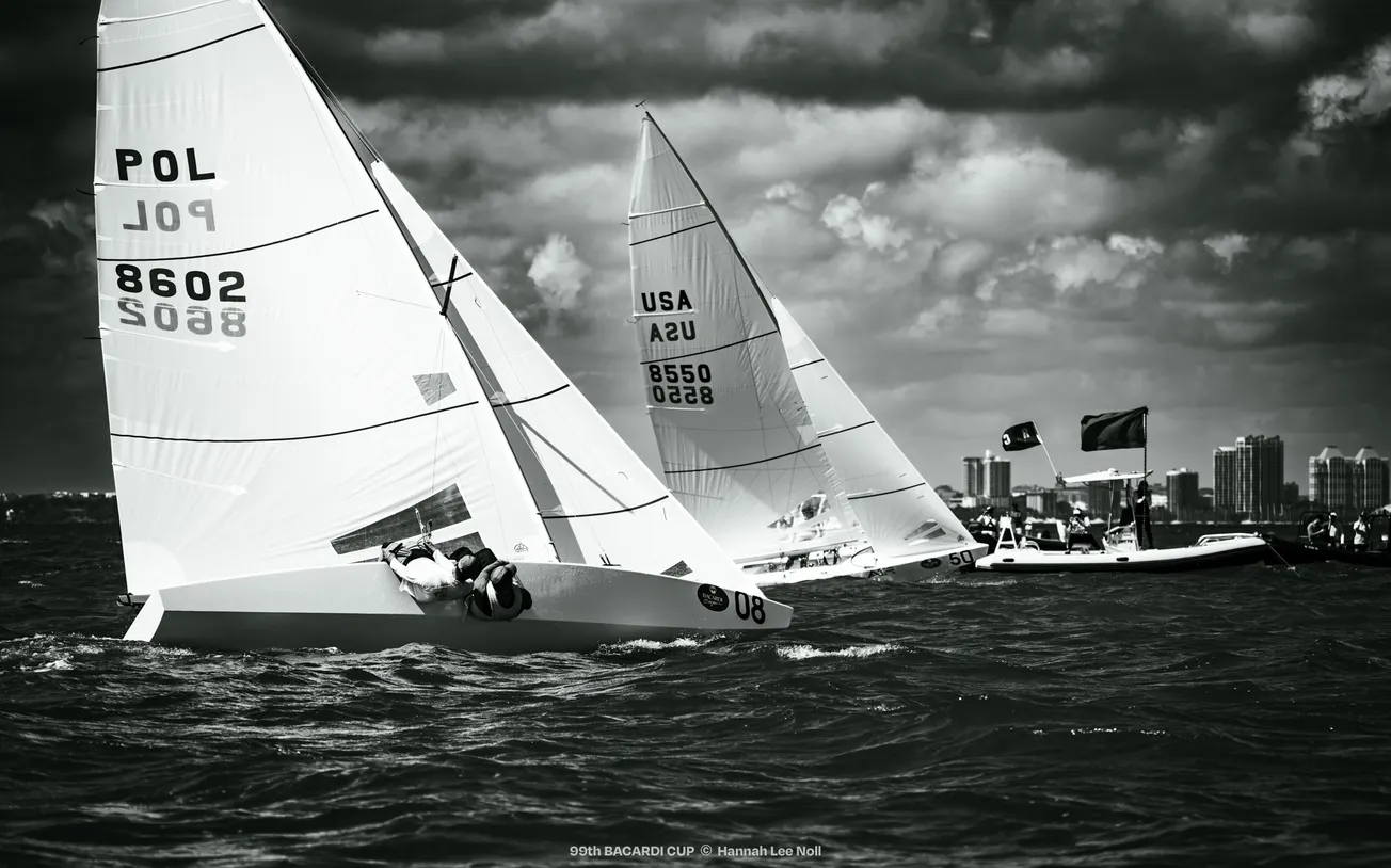Cayard and Kleen claim opening Star victory in dramatic photo finish on Biscayne Bay
