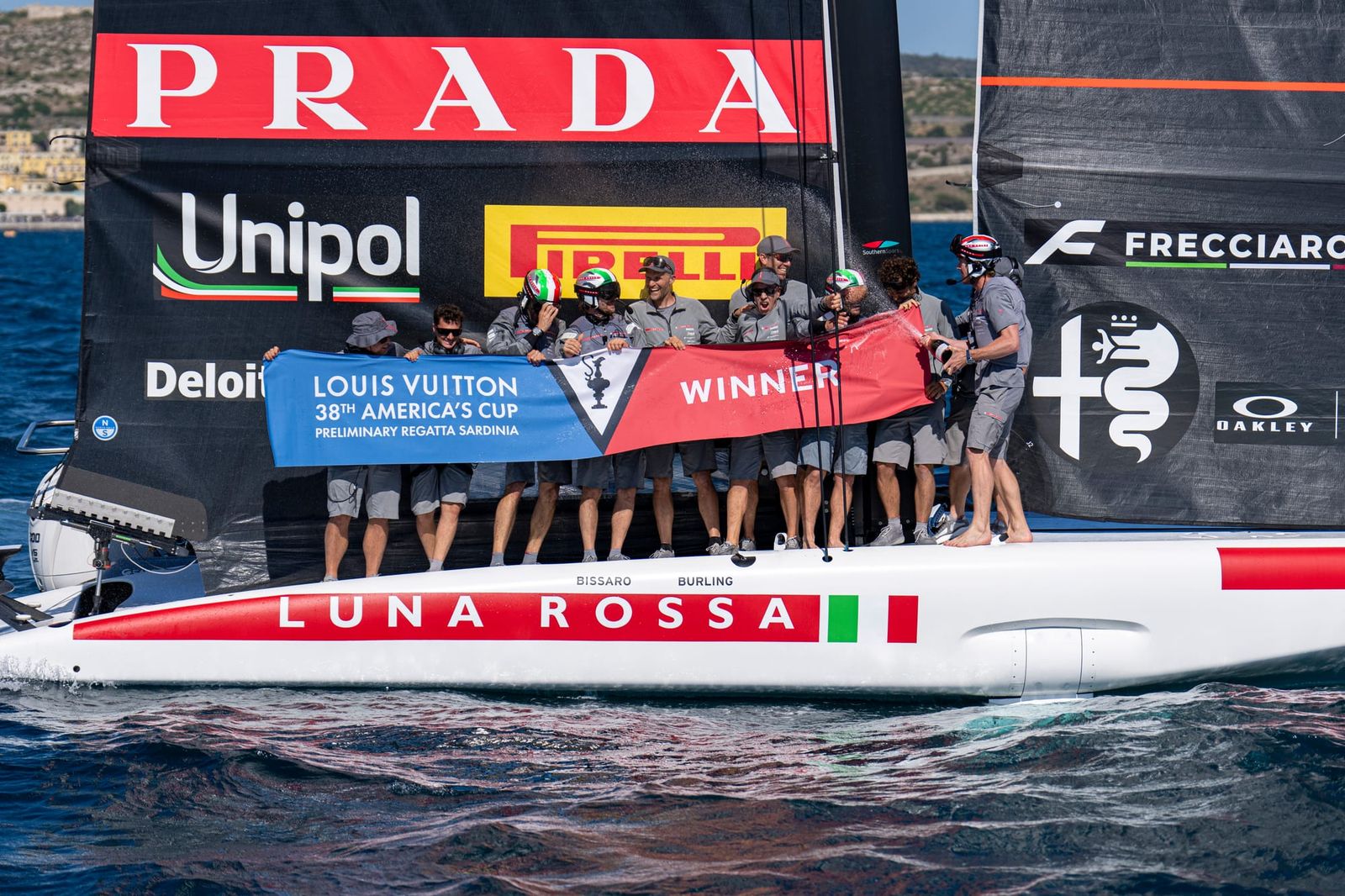 Life in the old guard yet: Peter Burling leads Luna Rossa to match race victory in Cagliari