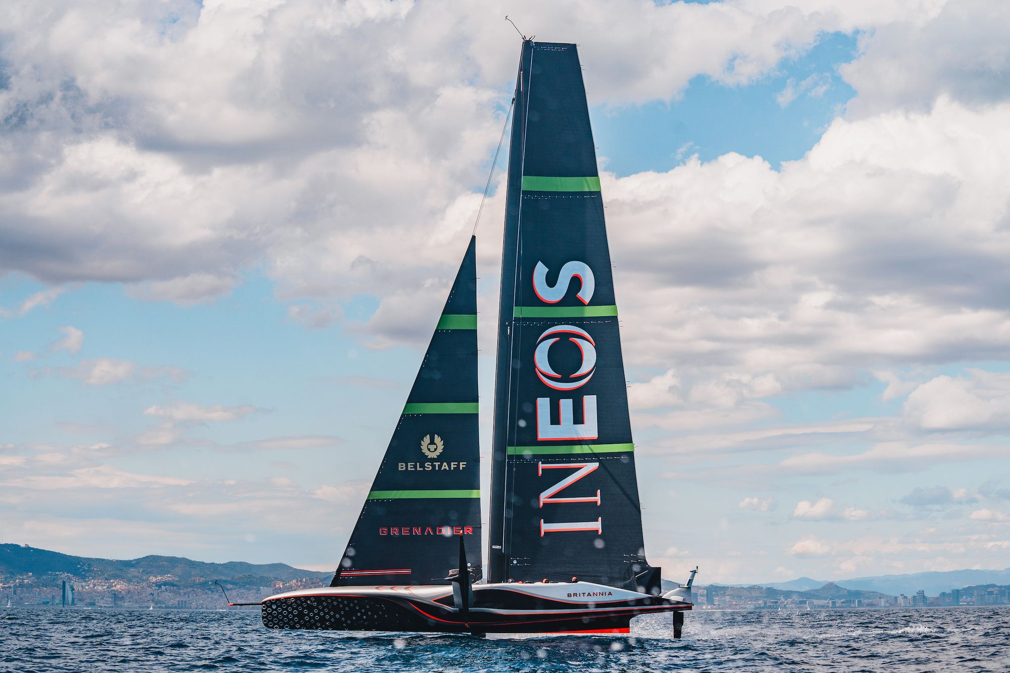 Momentous day for INEOS Britannia as AC75 sets sail for first time