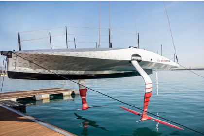 British challenger INEOS Britannia launches silver T6 test boat in Mallorca