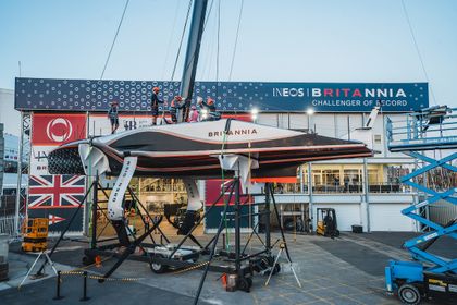 INEOS Britannia's new AC75 revealed in Barcelona