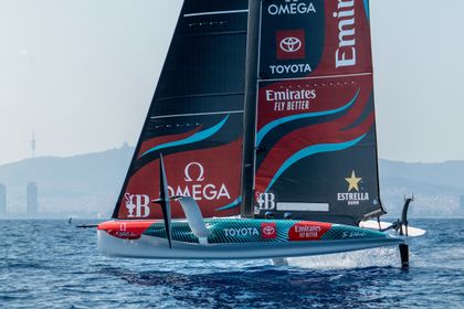 Emirates Team New Zealand women and youth sailors get first taste of Barcelona race track