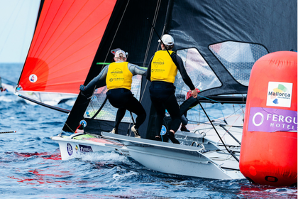 Schultheis and Rieger Lead 49er Fleet As Ideal Conditions Prevail in Palma