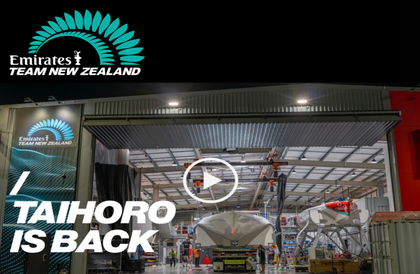 Emirates Team New Zealand AC75 transported to Auckland base