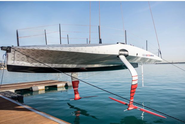 British challenger INEOS Britannia launches silver T6 test boat in Mallorca