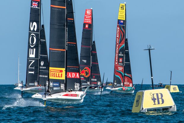 America's Cup Defender dominates on practice day in Vilanova i la Geltrú
