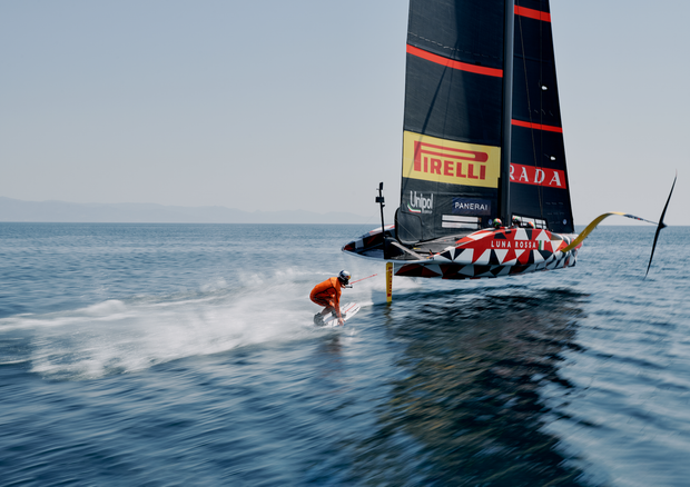 Extreme wakeboarder Nikolas Plytas hitches a ride with Luna Rossa Prada Pirelli Team