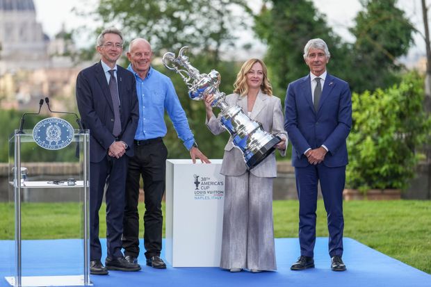 Italian Prime Minister Giorgia Meloni Welcomes America's Cup in Rome