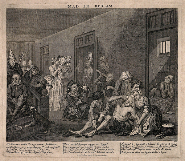 The word "bedlam" comes from "Bethlehem," the name of a psychiatric hospital in London. 
