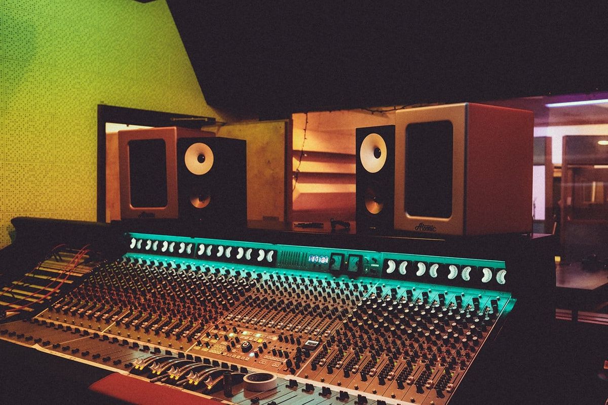 Sound Techniques ZR36 mixing console at Boulevard Recording in Hollywood — one of fewer than 20 in the world
