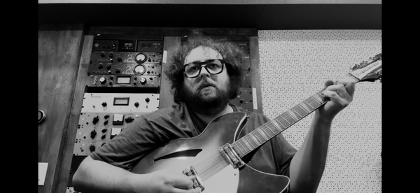 Clay Blair tracking guitar at Boulevard Recording in Hollywood