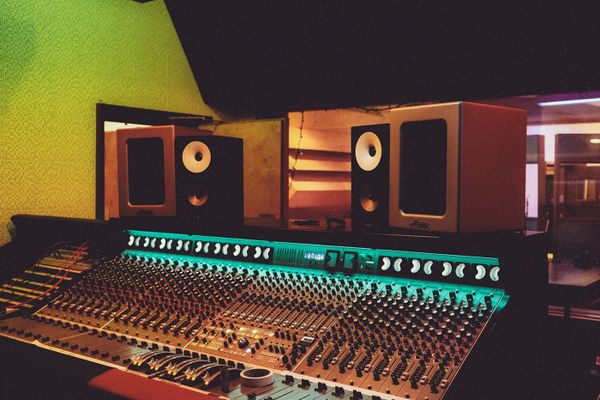 Sound Techniques ZR36 mixing console at Boulevard Recording in Hollywood — one of fewer than 20 in the world