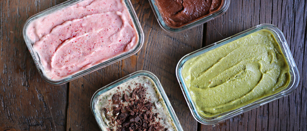 One-Ingredient Banana Ice Cream & 4 Flavors