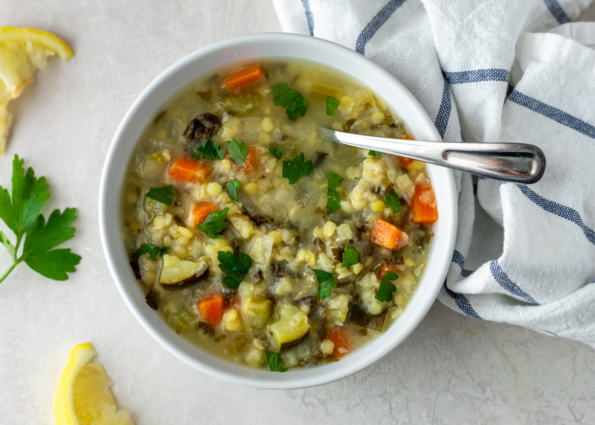 20 Healthy Meals to Help Your Clients Eat Healthy on a Tight Budget: Pressure Cooker Red Lentil & Vegetable Soup