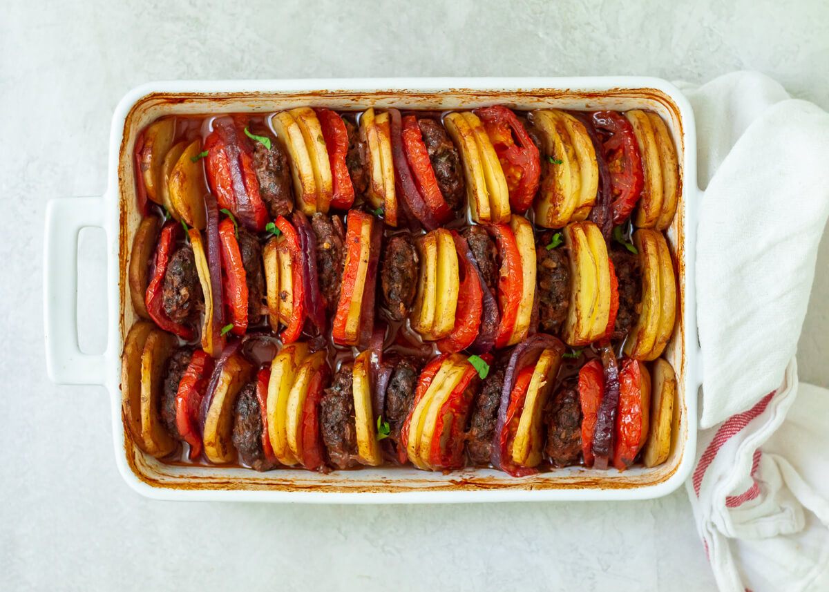20 Healthy Fall & Thanksgiving Meal Ideas Your Clients Will Love: Beef Kafta Casserole