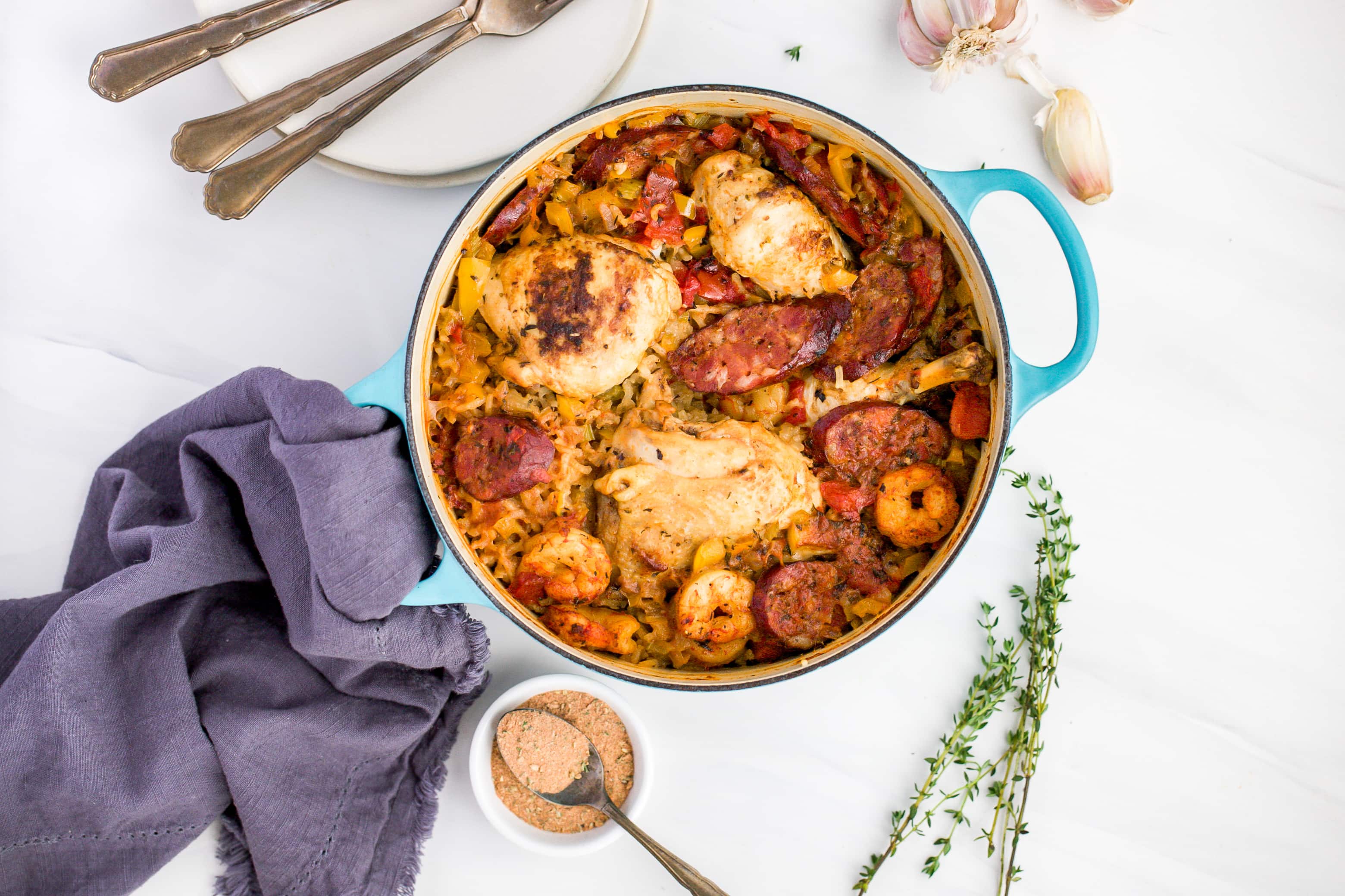 21 One Pan Meal Ideas Your Clients Will Love: Cajun Jambalaya