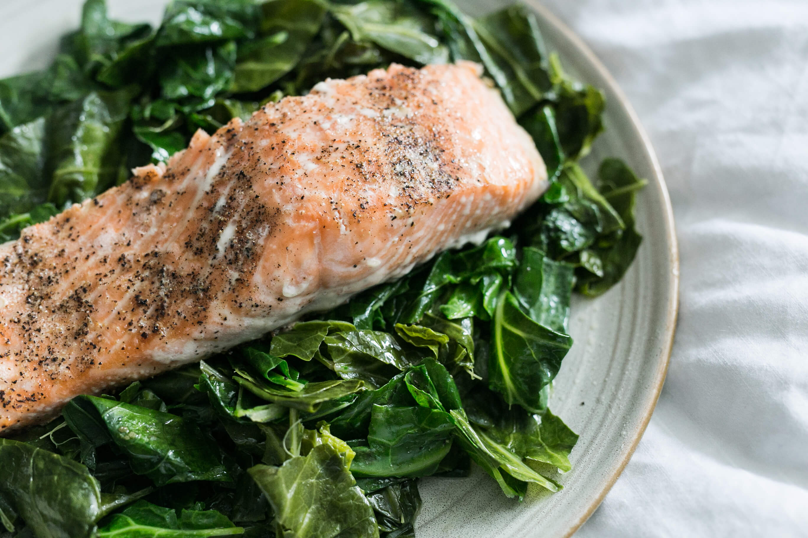 5 Ingredient Meal Ideas Your Clients Will Love: Salmon with Coconut Kale