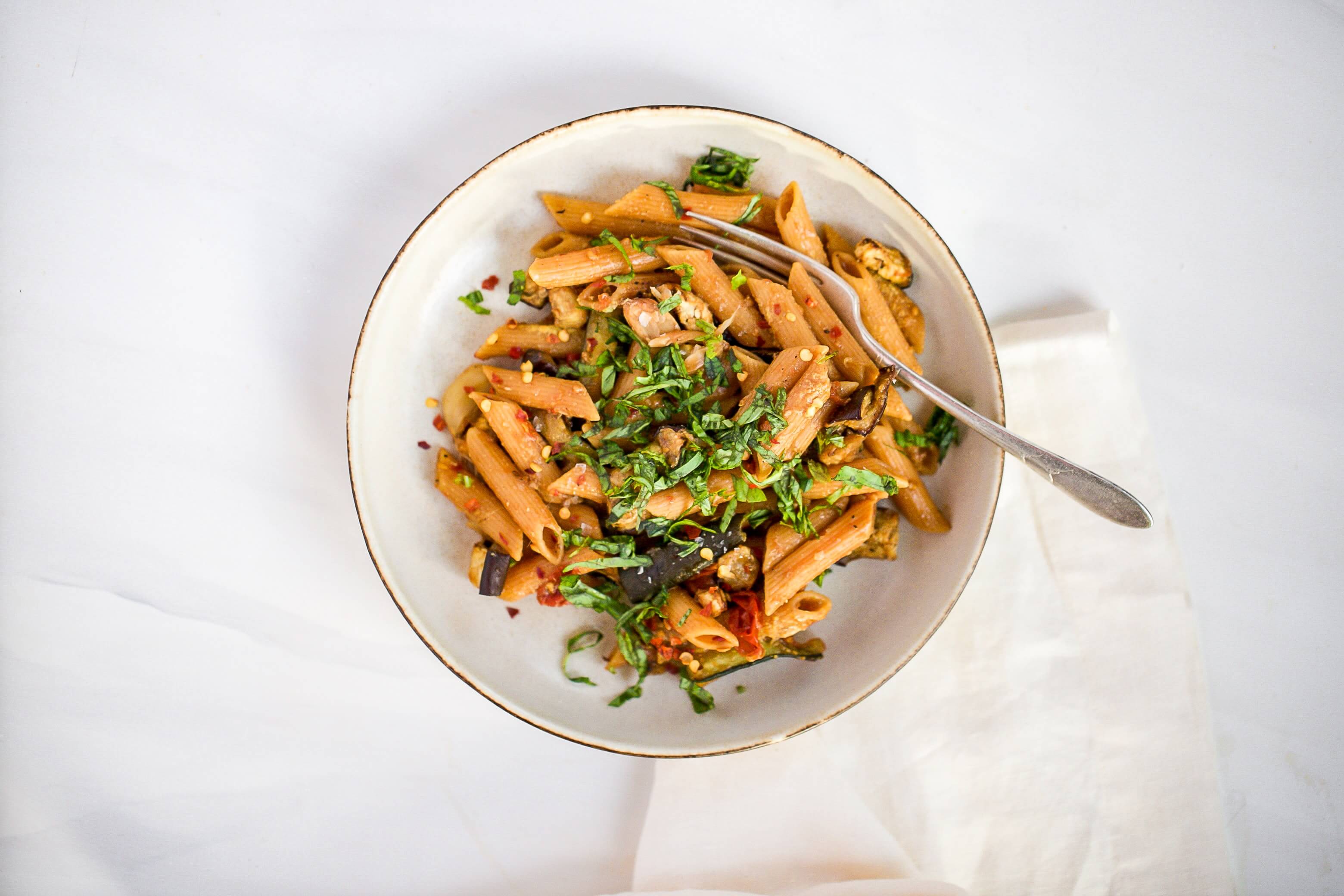 21 Recipe Ideas to Help Manage Your Clients Blood Sugar: Eggplant & Zucchini Pasta