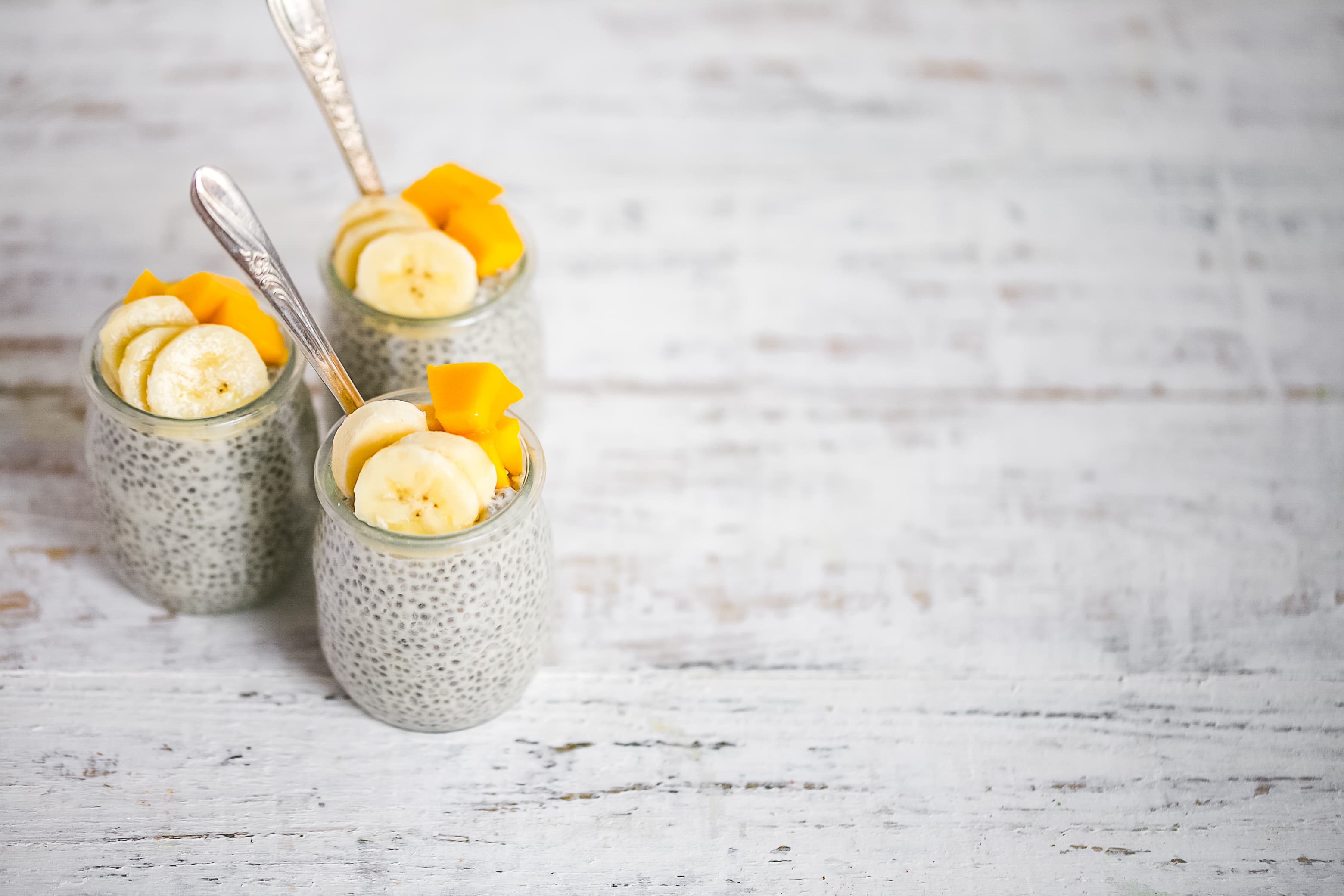20 Meals Your Postnatal Clients Will Love: Banana Mango Chia Pudding