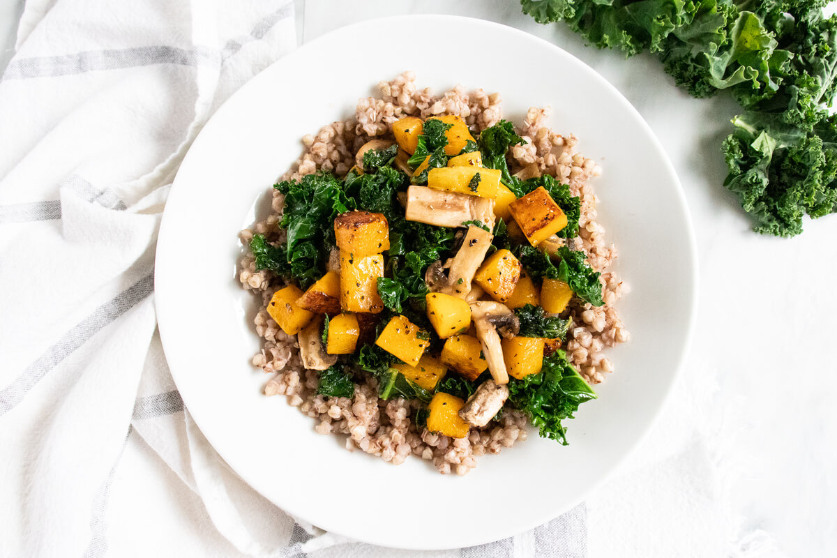 20 Meals to Help Clients Manage Gastroesophageal Reflux Disease (GERD):Butternut Squash Buckwheat Bowl